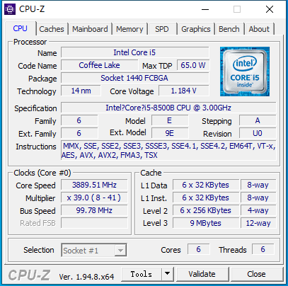 10729 QNVH 2.0G 6C12T BGA TO LGA1151LGA CPU 8th Modified Laptop CPU TO LGA1151 CPU